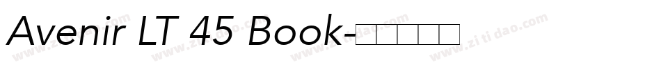 Avenir LT 45 Book字体转换